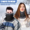 Fourluoo 4 Pcs Winter Knitted Scarf for Men Women Neck