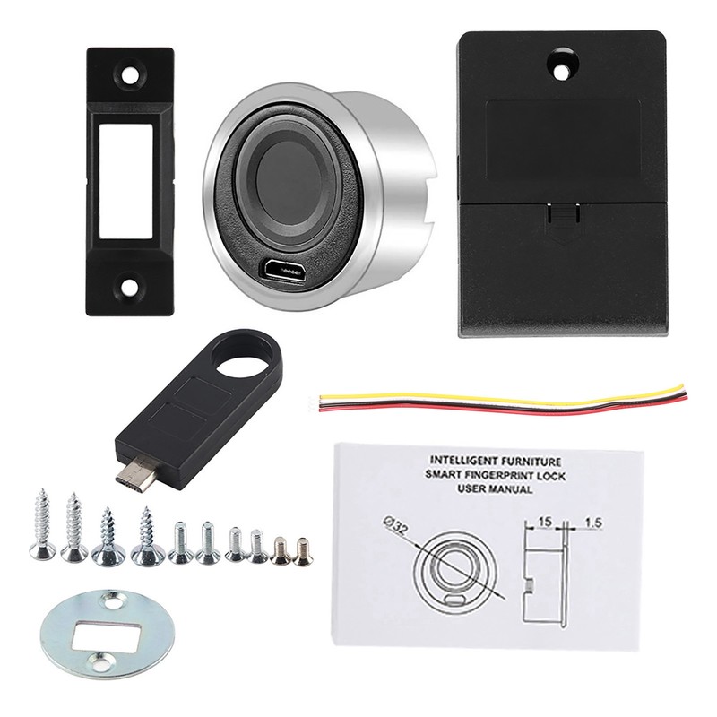 Full Automatic Semiconductor Keyless Fingerprint Lock Cabinet Drawer Security Combination