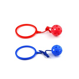 Ankle Jumping Ring Ball, 2 Pcs Sports Skip Ball Ankle for Fitness Sports, Slimming, Jumping Practice (Blue & Red)