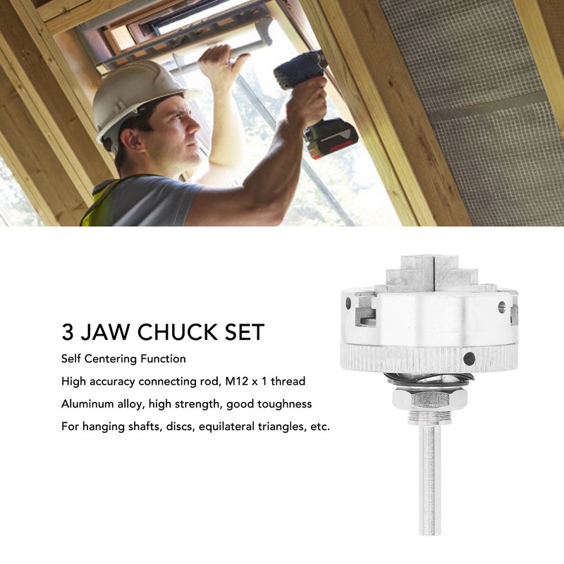 3 Jaw Chuck Set Self Centering Lathe Chuck Plate with