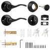 Probrico Front Door Entry Lever Lockset, Single Cylinder Deadbolt Combination