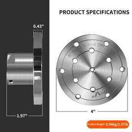 Wood Lathe Steel Faceplate 4",Faceplate for Wood Lathe,Lathe Face Plate Fit for 1-1/4" x 8TPI Spindle with Screwchuck