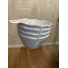 Tommy Bahama White MELAMINE Appetizer Bowls Set /4 - Scalloped