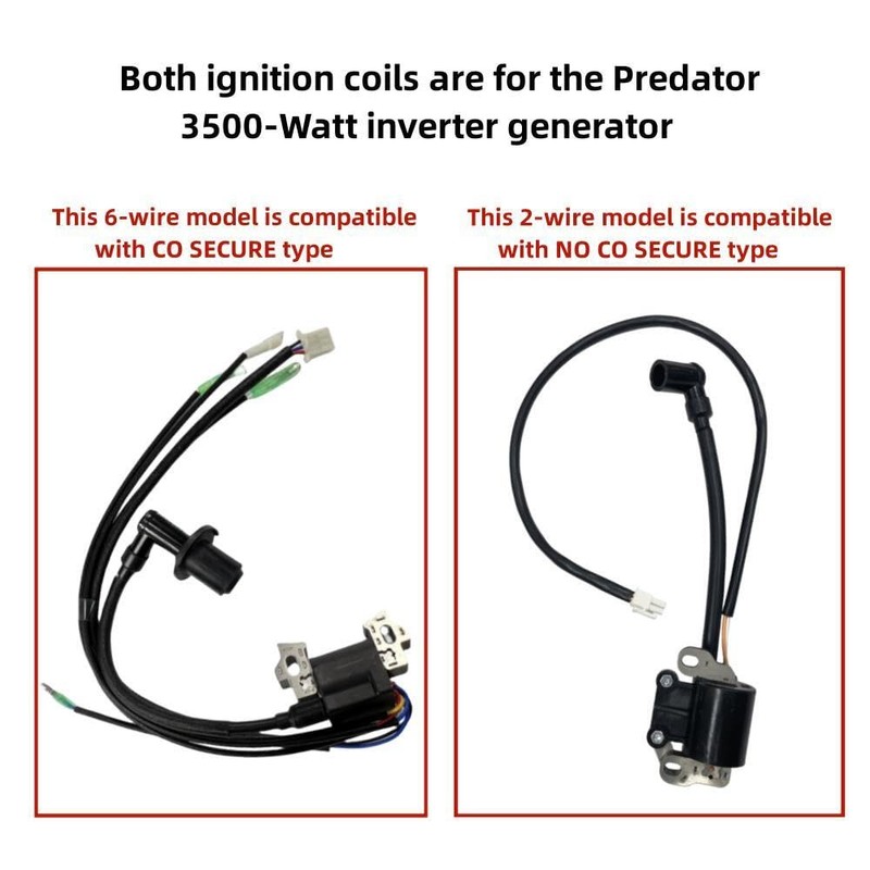 POWER PRODUCTS 2-Wire Ignition Coil NO CO Sensor Connector For