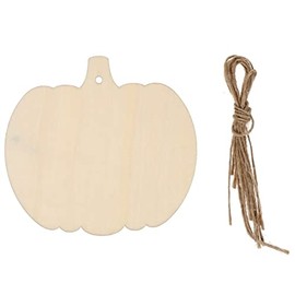 Craft Supply Autumn Color-Your-Own Ornament Craft - Wood Pumpkin Shape Cutout - 8 Count