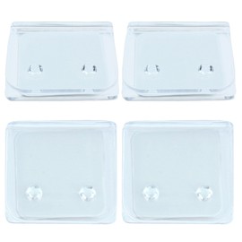 Kemcatui 4Pcs Clear Shower Curtain Clips, Bathroom Adhesive Curtain Holder, Shower Splash Guard Holder Windproof for Indoor Shower Liners Weight