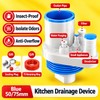 5-in-1 Kitchen Drain Connector for Sink Appliances – Multi-Port Odor-Blocking