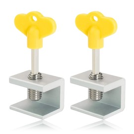 LuLiyLdJ Pack of 2 Sliding Door Lock, Sliding Door Lock, Sliding Window Locks Made of Aluminium Alloy, Sliding Door Lock for Sliding Doors and Windows