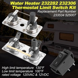 232306 Thermostat Water Heater Limit Switch Kit Peplacement for Suburban RV Water Heater SW Series Replace 232306，232282，233534，525007
