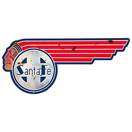 Santa Fe Railroad Laser Cut Out Wall Art Metal Sign 10.4x24