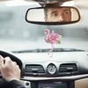 INFUNLY Flamingo Charm Pendant Decoration Car Rear View Mirror Accessories