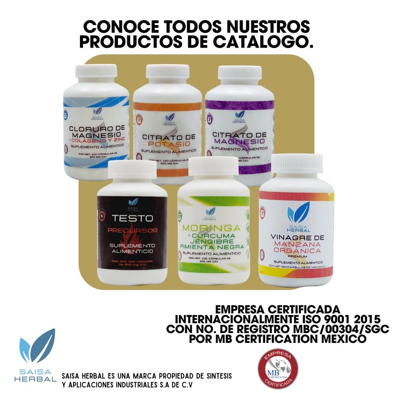 Acido Hialurónico + Colágeno Hidrolizado 120 Cápsulas Saisa Herbal
