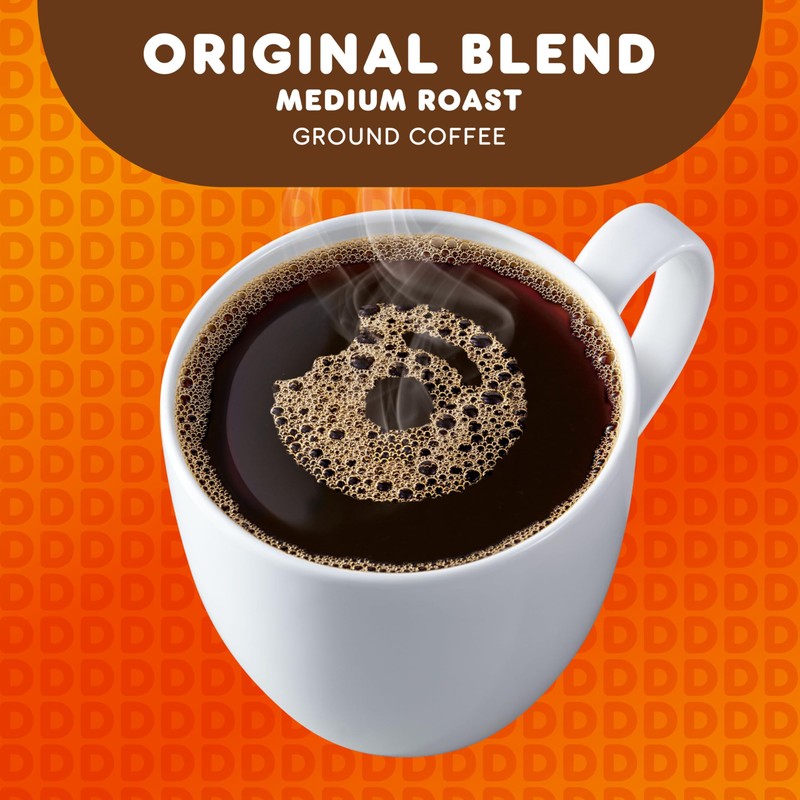 Dunkin' Original Blend Medium Roast Whole Bean Coffee, 12 Ounces