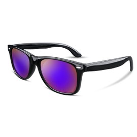 FEISEDY Classic Polarized Sunglasses Men Women Brand Glasses Dark Purple B1858