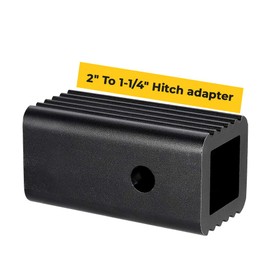 BougeRV 2 inches to 1-1/4 inches Trailer Hitch Adapter 2 inches to 1.25 inches Hitch Adapter Insert Sleeve Receiver Converter