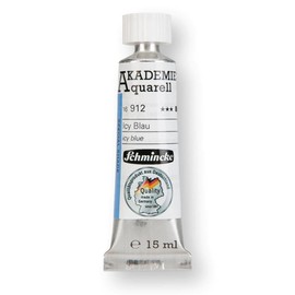 Schmincke Akademie® Watercolour Tube Paint, Pastel Icy Colours Special Colours, 15 ml Tube, 16 912 006 Icy Blue, Fine Artist Watercolour Paints