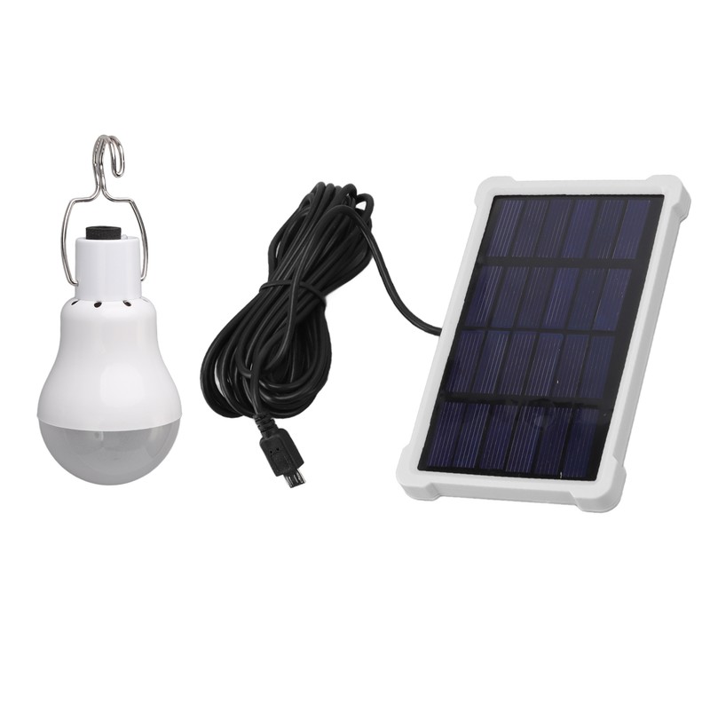 LED Solar Bulb Light Portable ABS and PC 150LM White