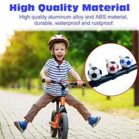 KASESSS 3Pieces Bike Bell, Football Shape Bicycle Bell, Small Scooter Bell, Bike Bells with Loud Sound, Creative Bell for Bike, Bike Horn for Adults or Kids, Bell Bike for Road Mountain Bikes Scooter
