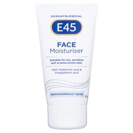 E45 - Face Moisturiser | Long Lasting 24 Hour Hydration | For Dry, Sensitive and Eczema Prone Skin | 50mL