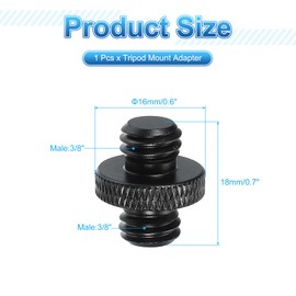 PATIKIL Tripod Screw Adapter 3/8" Male to 3/8" Male, Tripod Nut Connectors Camera Mount Screw Camera Double Head Converter for Microphone Holder Magic Arms Accessories