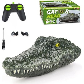Remote Control Alligator Head Boat for Kids and Adults, Simulates The Speed and Movement of a Real Alligator, for Pools, Water Parks, Lakes and More, Includes Gator Head and Remote Control