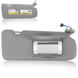 FZPJJNB Right Passenger Side Sun Visor Fits for Honda CRV 2017 2018 2019 2020 2021 2022 Replace 83280-TLY-H11ZB Car Sun Visor Replacement with Vanity Light/with Makeup Mirror