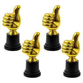 JFBNXB Turkey Trophy, Thumbs up Trophy, Funny Gifts for Award Ceremonies, Classroom Rewards, Employee Recognition, 4pcs Mini Trophies, Table Top Decor, Stocking Stuffers, Appreciation Gifts