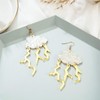 NOIAFZY 2Pairs Cute Sweet Style Acrylic Cloud & Lightning Earrings