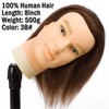 DIRUISI Cabeza de maniquí masculino con cabello 100% humano