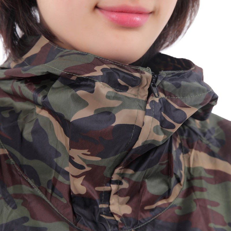 Eco Ride World Camouflage Jacket Top and Bottom Set, black