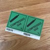 Pack of 2 signs, HazChem Compressed Gas 2 100mm green
