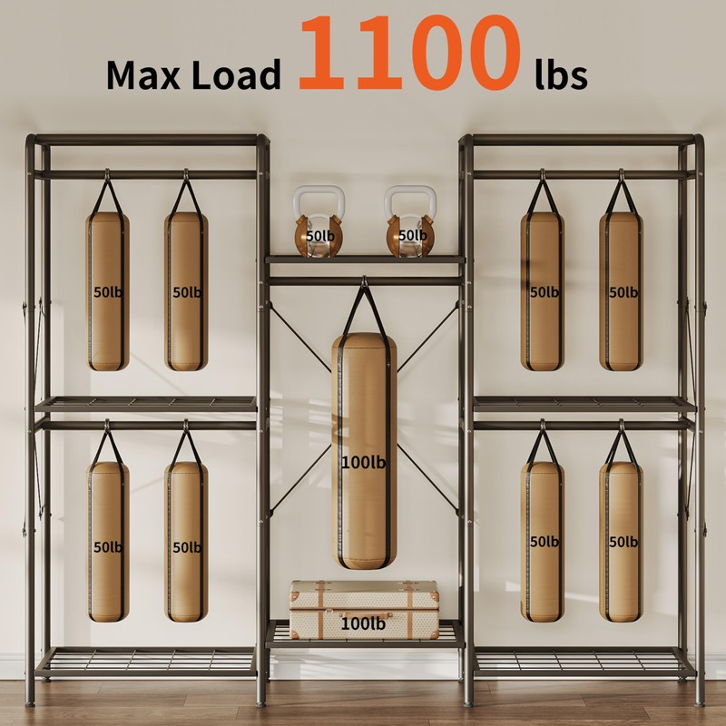JOISCOPE Wardrobe Organizer - Heavy Duty Clothes Rack with 5