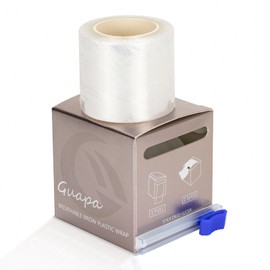 Guapa Disposable Microblading Film & Slicer - Ultra-Thin Transparent Preservative Film Roll for Permanent Makeup, Eyebrows, Lips & Lashes ((1 box + 3 rolls film))