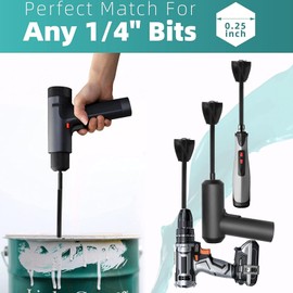 4 Paletas Mezcladoras de Resina, Mezcla Uniforme Fuerte, 5 Cuchillas, Mezclador de Pintura Reutilizable, Accesorio de Taladro para Mezclar Resinas (Negro)