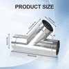 4 Inch Duct Splitter, 3 Way Duct Hose Connector 45