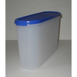 Tupperware Oval #3 Modular Mates Food Pantry Storage Container with Brilliant Blue Seal (7-1/4 cup capacity)