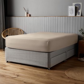 Silentnight Supersoft Fitted Sheet, Natural, King