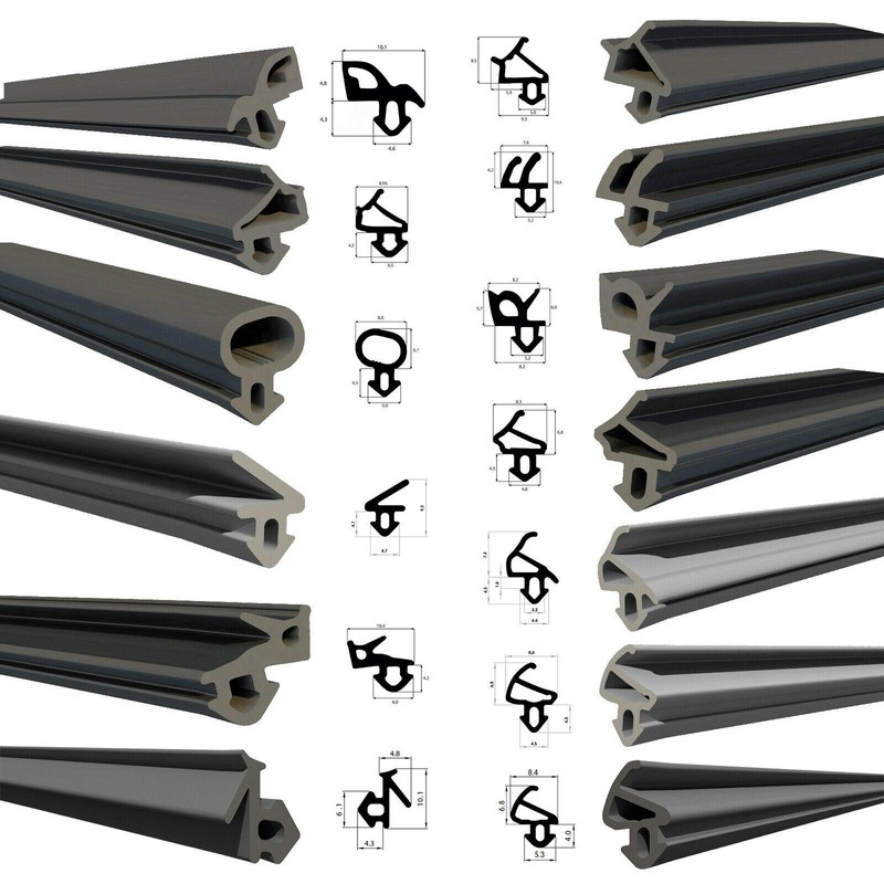 DQ-PP Rubber Window Seal, Black, for PVC Windows, Plastic Window