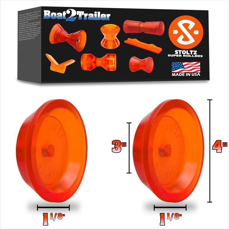 3″ Boat Trailer Roller Deep V Kit with Medium Bell