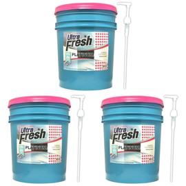 Ultra Fresh Platinum 5 Gallon Spring Fresh Scented Fabric Softener Liquid with Pump for Easy Dispensing for Up to 640 Laundry Loads (3 Pack)