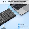 EDJO Wireless Keyboard, 2.4G Full-Sized Cordless USB Silent Computer Keyboard,