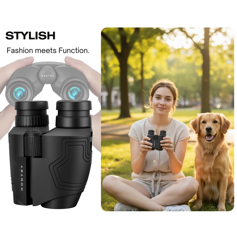 Hontry Travel Binoculars for Adults and Kids, Easy-Focus and Image