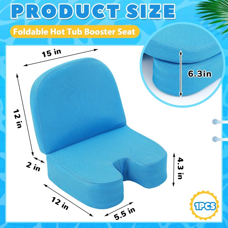 Yerliker 1 Pcs Foldable Hot Tub Booster Seat for Adults,