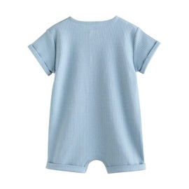NEXT Baby 4 Pack Jersey Rompers, blue, 12 - 18 months