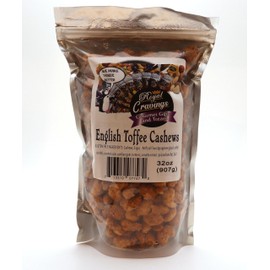 Premium English Toffee Cashews – 2lb Resealable Bags – Gourmet Nuts Coated in Rich, Buttery Toffee – Fresh, Handcrafted & Small-Batch – Perfect Sweet Snack or Gift – By Royal Craving