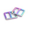 FUYEJIA Rainbow Strap Buckle Rectangular Center Bar Slide Buckle Purse