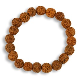 Island Piercings Rudraksha Buddhism Shiva Stretch Bracelet B161, Wood