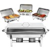 9Qt Chafing Dishes for Buffet, 4 Pack Silver 304 Stainless