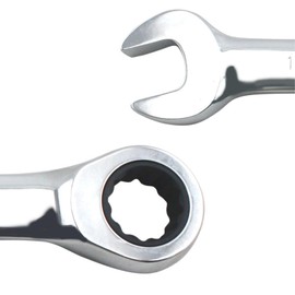 13mm Combination Ratchet Spanner Hardened Chrome Vanadium Steel 2-in-1 Double End Ratcheting Wrench - Fixed Head with 72 Tooth/Open End for Easy DIY Pipeline Bicycle Repair Home Maintenance Metric