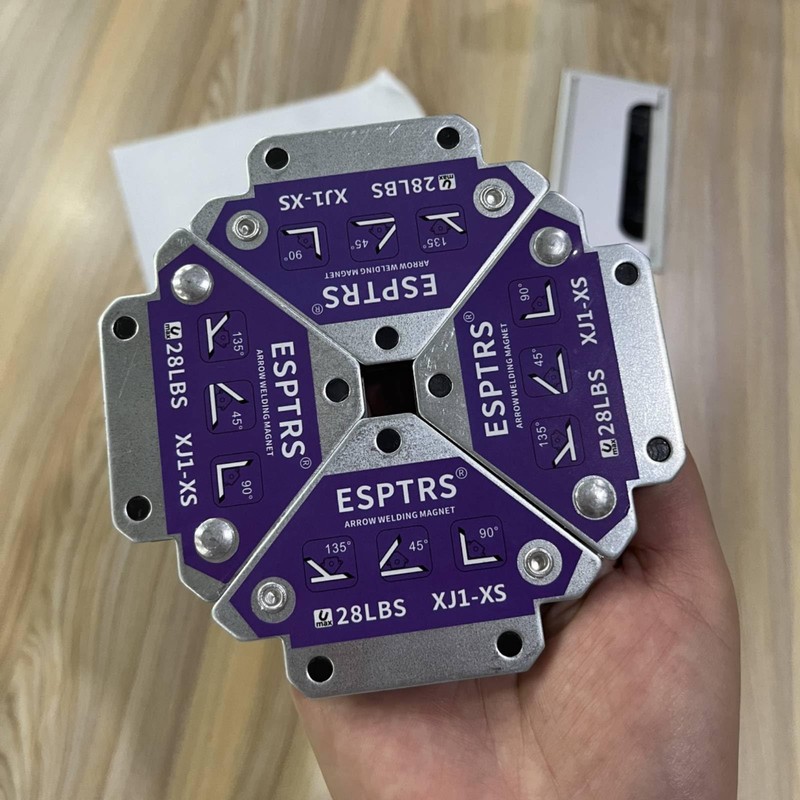 ESPTRS Arrow Welding Magnet, Purple, Metal Construction, 28 LBS Holding